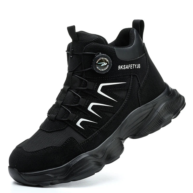 Man Safety Shoes Puncture-Proof Work Sneaker Waterproof Work Shoes Steel Toe Shoes Safety Boots Indestructible Shoes Lightweight