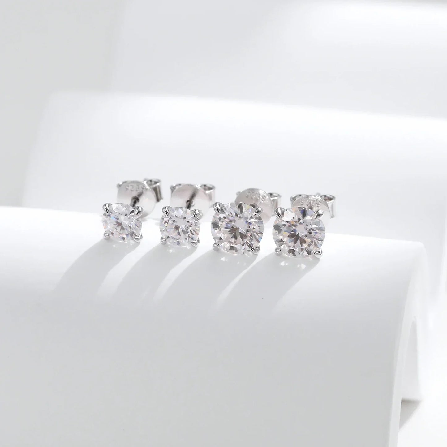 D Color 1CT Moissanite Stud Earrings 925 Sterling Silver Wedding Engagement Lab Created Diamond Jewelry For Women Gift