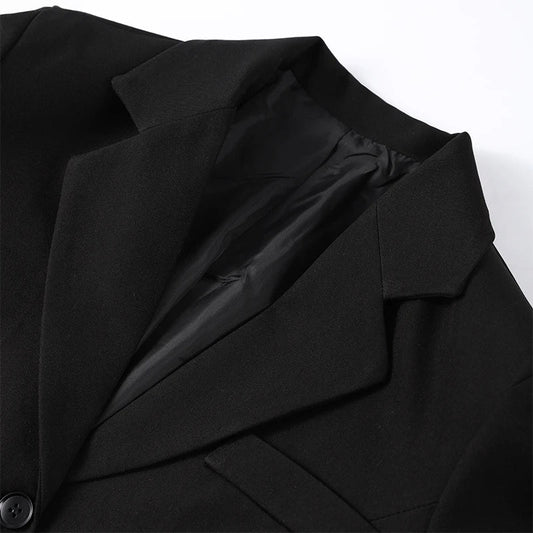 Casual Single-breasted Suit Jackets 2026 Spring New Female Elegant Lapel Full Sleeve Blazers Coat Women's Waist-cinching Outwear