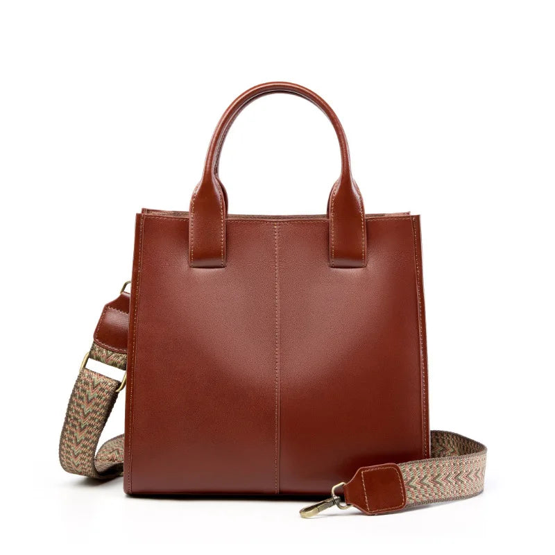 Female Genuine leather handbags women shoulder crossbody bag vintage high-capacity tote bag minimalist luxury bag