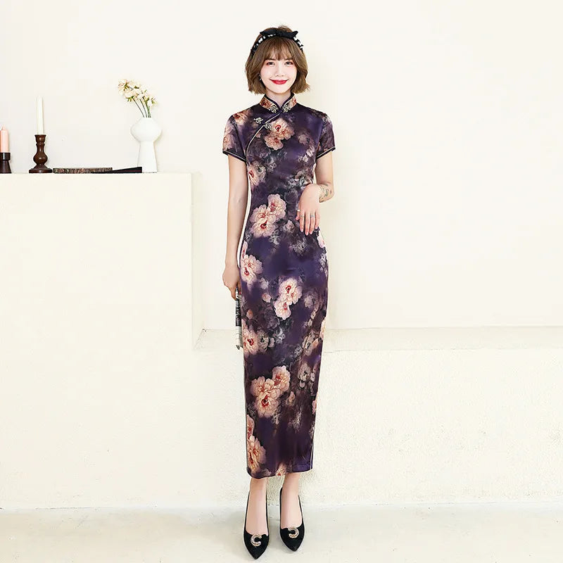Fashion Clothes Party Vintage Casual Summer Elegant Traditional Chinese Clothing Cheongsams Chinese Dress Qipao Ethnic Style