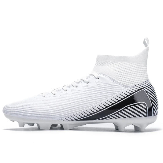 AG/FG Football Boots Unisex Kids Youth PU+Fabric Upper TPU Sole Anti-Slip Durable Outdoor Sports Pitch Training Shoes