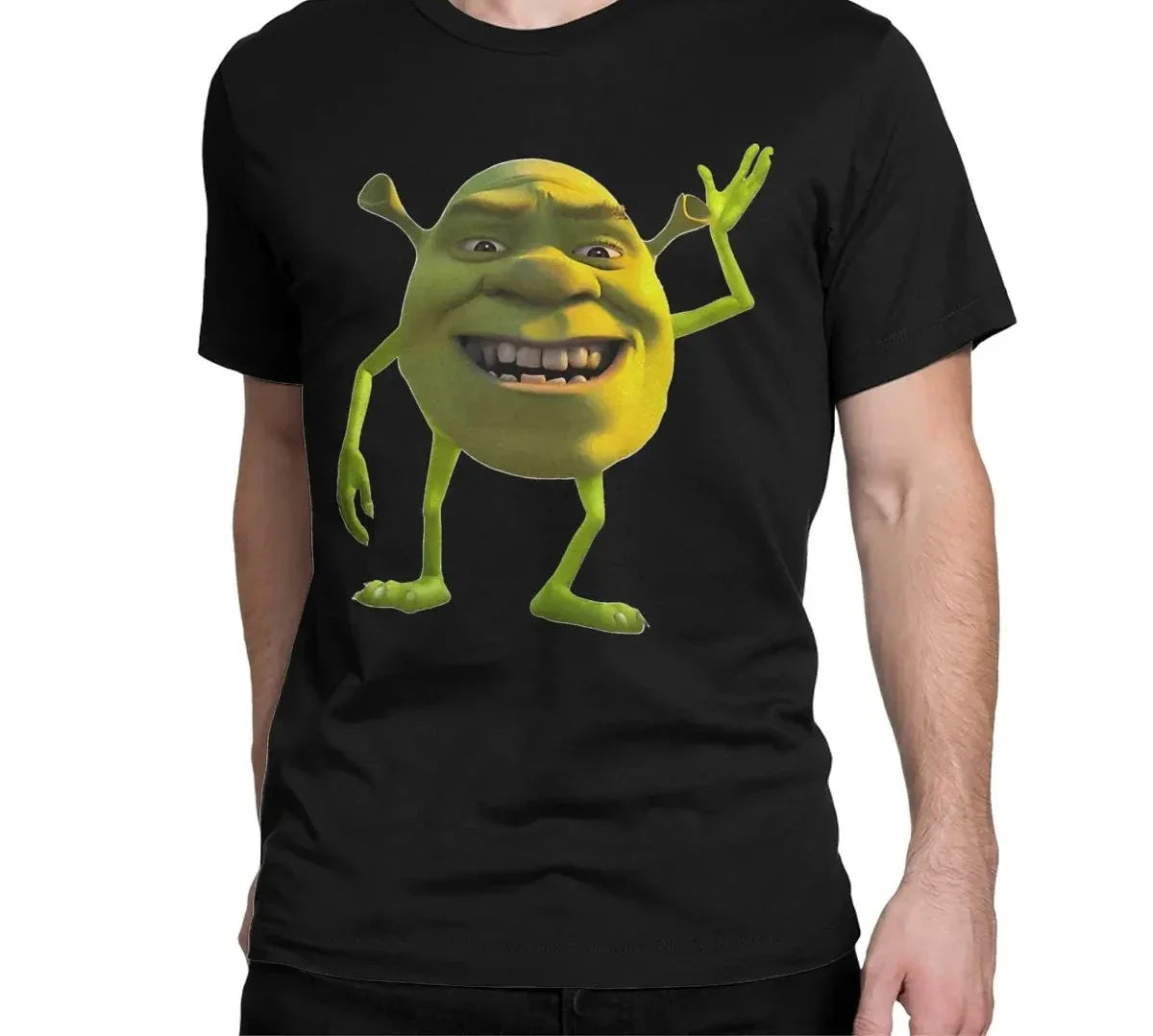 Women's Shrek Fun T-shirt Fashion Short Sleeve Round Neck Print Women Clothing Aesthetic Harajuku Y2k Top Vintage Clothes Cozy