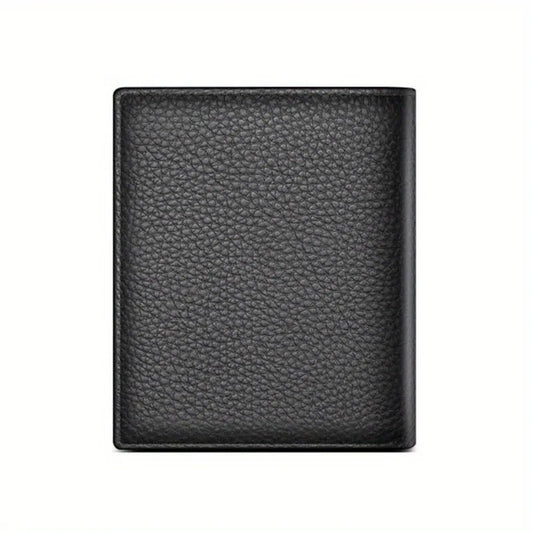 Portefeuilles courts verticaux pour hommes en cuir véritable, portefeuille anti-RFID pour hommes, porte-monnaie, porte-cartes fin, petite bourse minimaliste