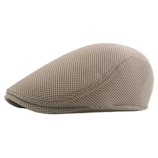Men Women Hat Adjustable Newsboy Beret Ivy Cap Cabbie Flat Caps Breathable Mesh Summer