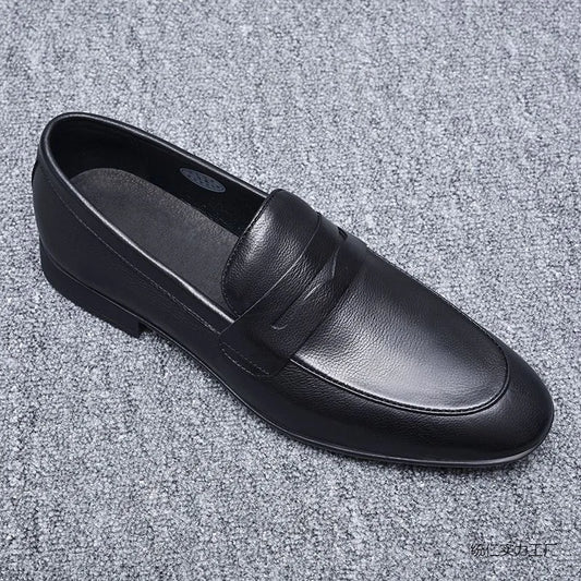 Hot-selling Leather Mens Casual Shoes Leisure Summer Man Loafers Comfy Moccasins Breathable Slip on Flats Business Driving Shoes