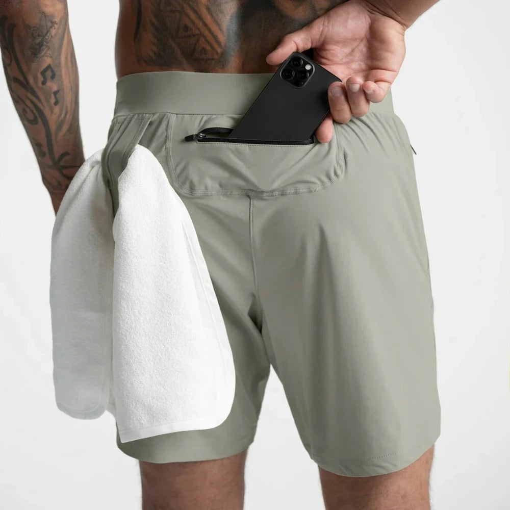 Mens Workout Fitness Shorts Camo Thin Style Breathable Jogger Gym Bodybuilding Quick Dry Running Shorts Zipper Phone Pockets