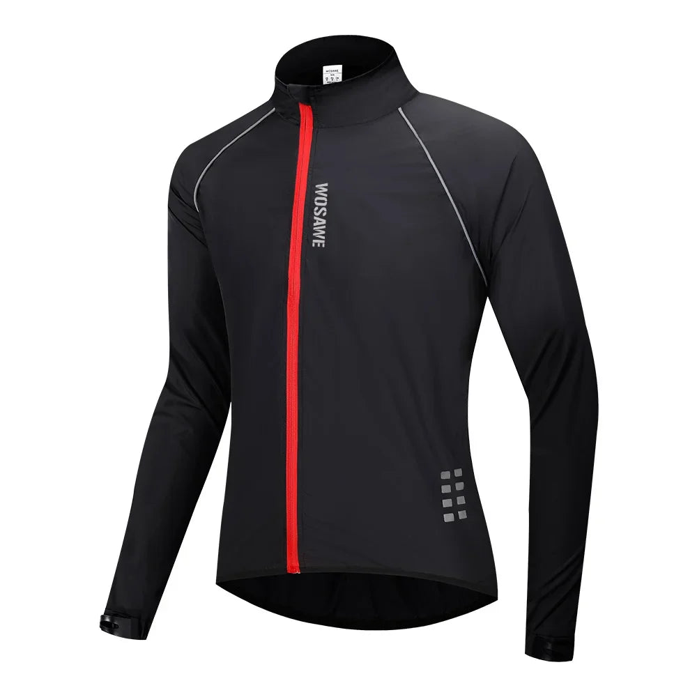 Men's Cycling Windbreaker Wind Jacket Windproof Water Repellent Mountain Bike MTB Clothing Reflective Loose Bicycle Coat