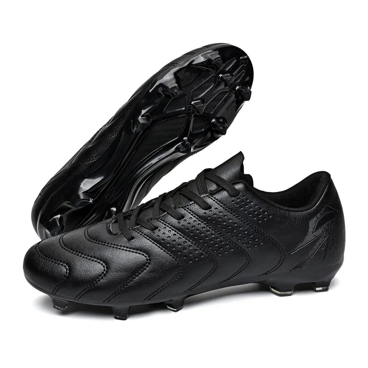 AG/FG Soccer Boots Unisex Youth Adult PU Fabric Upper TPU Sole Non-Slip Wear-Resistant Outdoor Sports Pitch