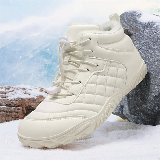 New Winter Booties Outdoor Waterproof Barefoot Boots For Men Ankle Boots Plush Warm Snow Shoes Non-slip Casual Sneakers Big Size