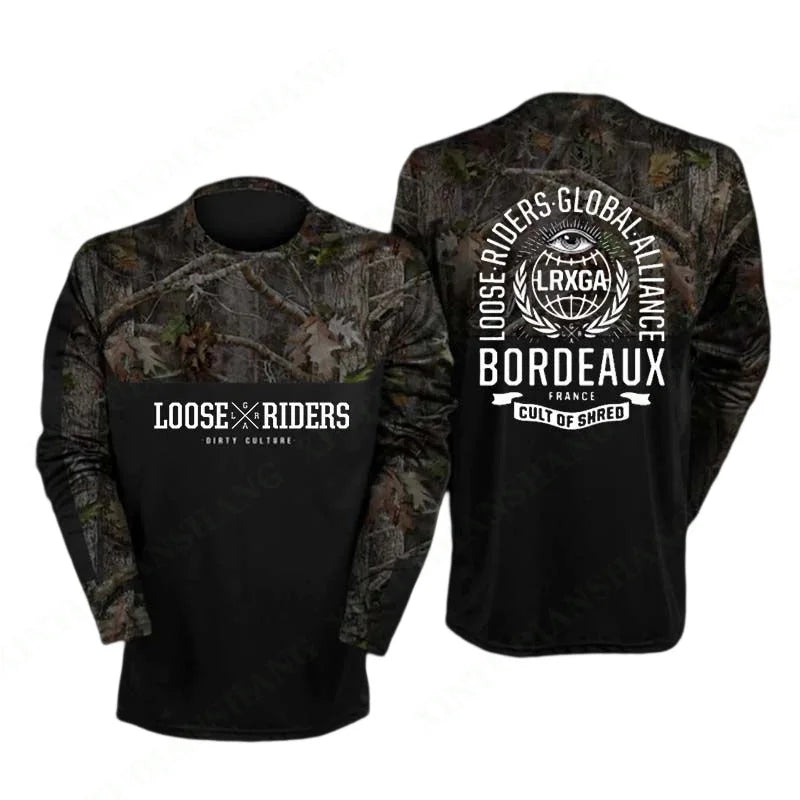 2025 Men's Loose Rider Jersey DH Motocross Endurance Downhill Jersey BMX Mountain Bike Shirt Outdoor Bike T-shirt