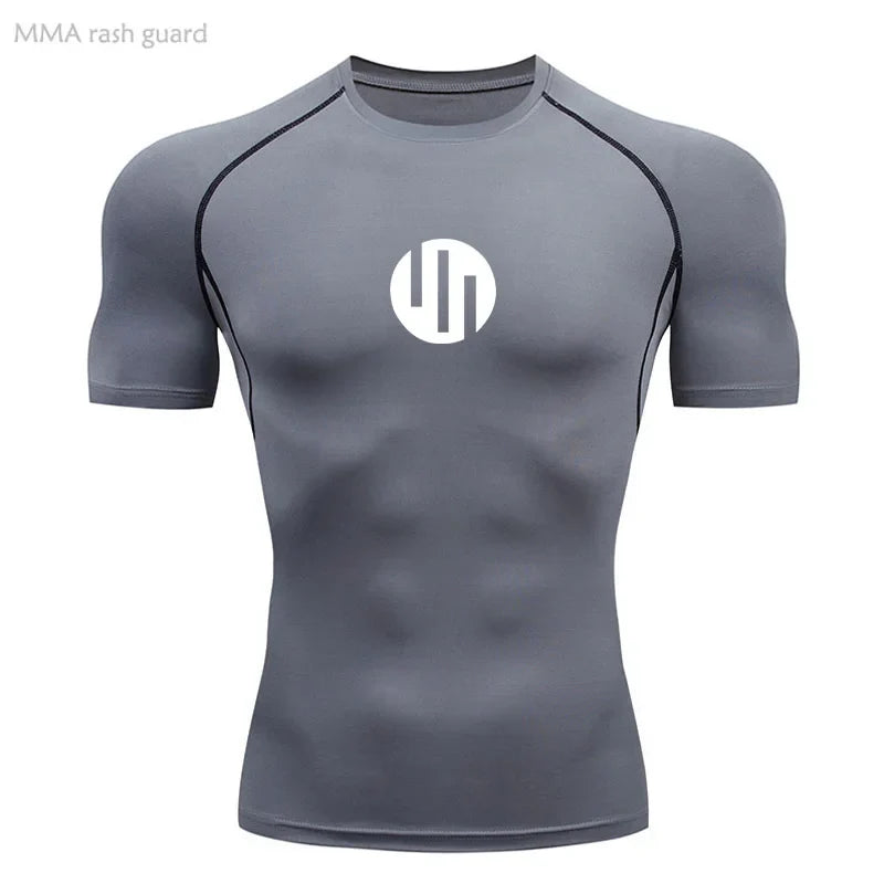 Running Men's Compression Long sleeve T-Shirt Gym Sports underwear Quick-drying Sweat-Wicking Sunscreen Second Skin Workout Men