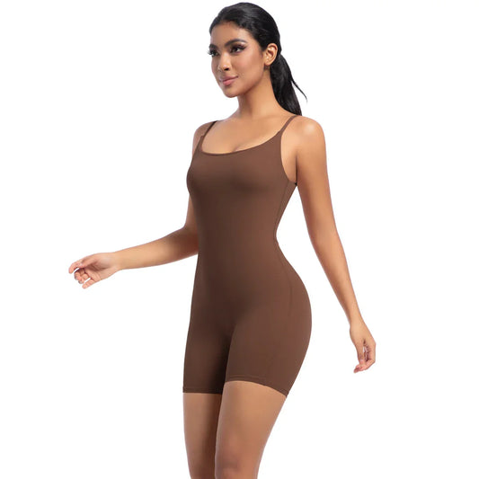 Women Bodysuits Women Strappy Romper Seamless Jumpsuit Romper Backless Set Fitness Bodysuit Hip Lift One-piece Sports Bodysuit