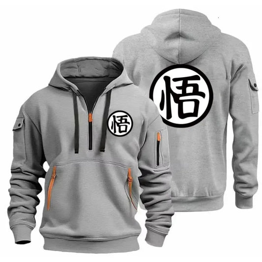 Anime cartoon Wukong printed fashionable hoodie, daily casual pullover, comfortable and versatile sports shirt