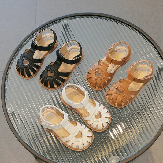 Children Summer Sandals Girls Roman Style Beach Shoes Baby Girls Hook Loop Flats Kids Gladiator Sandals Size 21-30