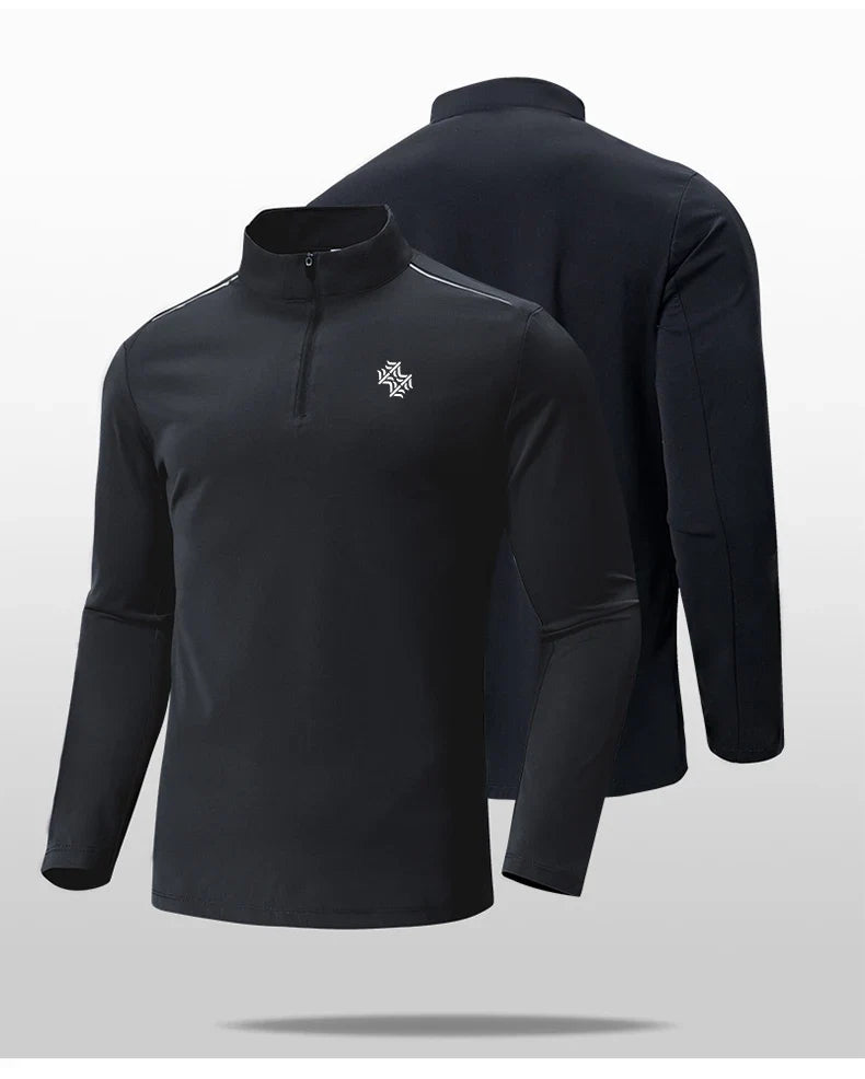 2026 New Autumn/Winter Men's Outdoor Sports Running Mountaineering Cycling Fitness Long Sleeve Breathable Elastic T-Shirt