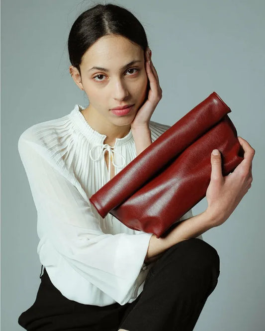 Vintage Women Clutch Bag Soft Pu Leather Lady Evening Bags Trend Party Girl Envelope Bag Fashion Burgundy Clutches Purse