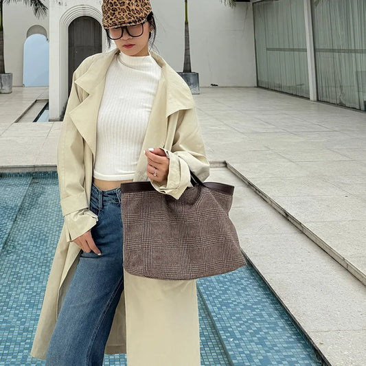 Suede Bag Canvas Large Women's Bag Trend Tote Bag Shoulder Bag New In Handbag Leather Designer Bag Hand Bag Ladies Qualty
