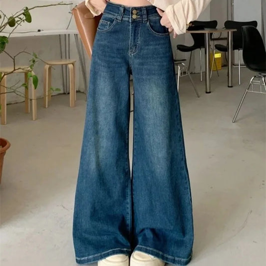 High Waist Jeans Wide Leg Loose Fit 2025 Fashion Denim Trousers Comfort Stretch Bootcut Pants for Women Casual Wear Everyday