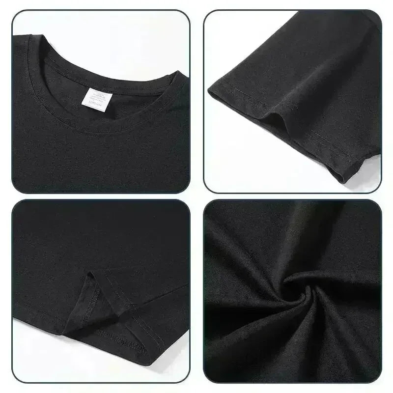 Men's Black Cotton T-shirt, Red Star and "VANSON LEATHERS" Motorcycle Pattern - Casual Round Neck, Short Sleeves