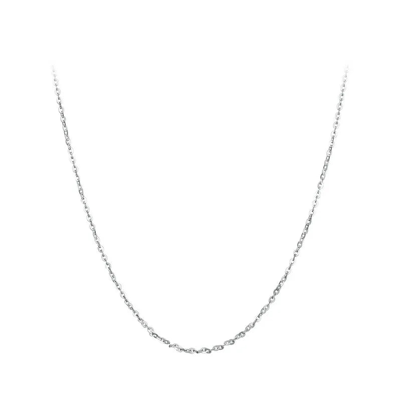 925 Sterling Silver Basic Chain Necklace Collection Box Chain Necklace Bead Chain Link for Women Simple Fine Jewelry