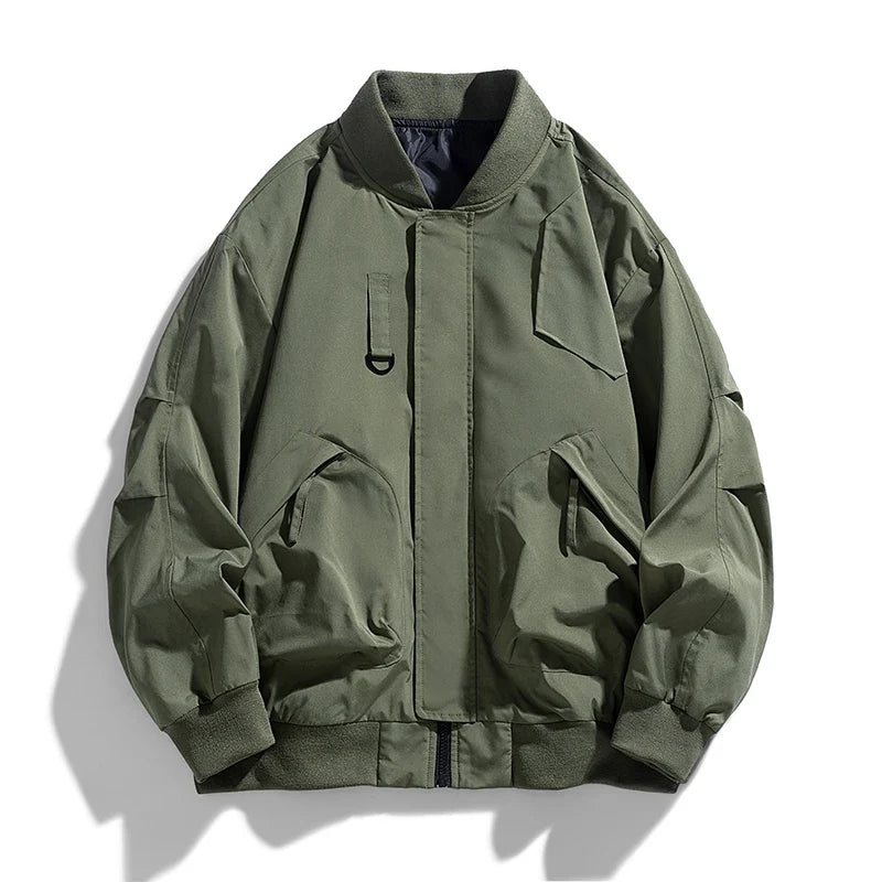Spring Autumn Plus Size Jacket Men's Pocket Loose Fashion Brand Coat 130kg 7XL bomber jacket 5XL 6XL workwear jacket