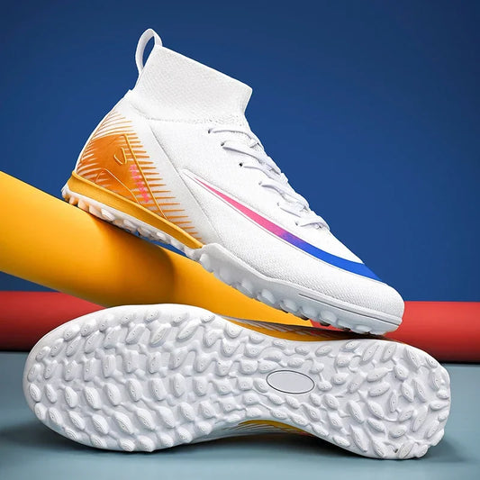 New Men Football Boots Match Long Spikes Soccer Shoes Cleats Boys Comfortable Training Sport Adult Breathable Outdoor Non Slip