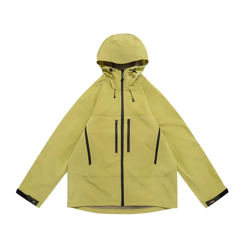 DuPont TripleGuard HardShell Sealed Outdoor Waterproof Jacket - Premium Multi-Pocket Heavy-Duty Mountain Utility Workwear Unisex