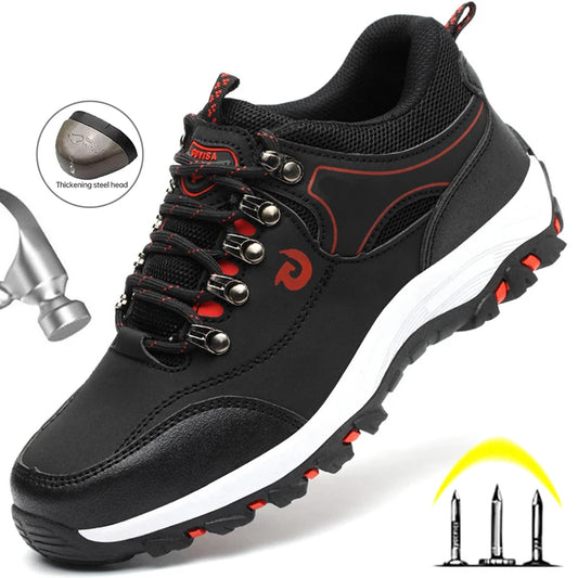 Steel Toe Shoes Men Work Safety Boots Sneakers Male Constrcution Puncture-Proof Work Safety Shoes Man Security Boots Work Shoes