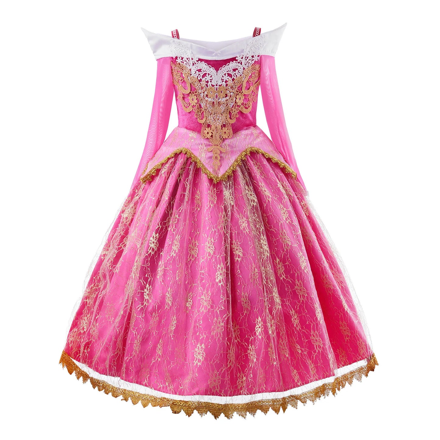 Girls Fantasy Birthday Dress Snow White Costume Deluxe Princess Ball Gown with Cape Toddler Christmas Frock Halloween Purim Robe