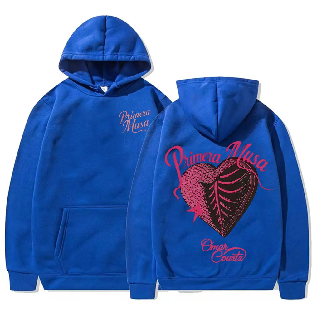 Omar Courtz Primera Musa Album 2025 Cover Hoodies Men Women Clothing Fashion Aesthetic Sweatshirts Autumn High Quality Pullovers
