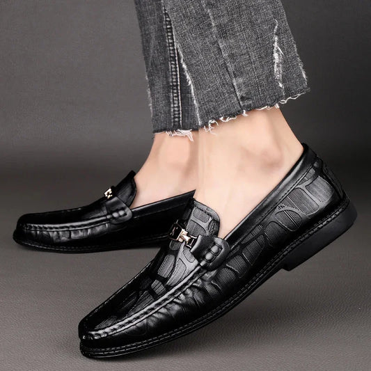 High Quality Mens Loafers Genuine Leather Men's Casual Shoes Brand Driving Shoes Male Comfortable Loafer Men All-match Moccasin