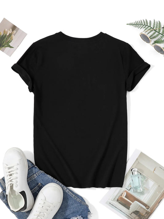 Women French "Je Peux Pas J'ai La Flemme" Panda Graphic T-Shirt Casual Top for Women Funny T Shirts Summer Comfortable Clothing
