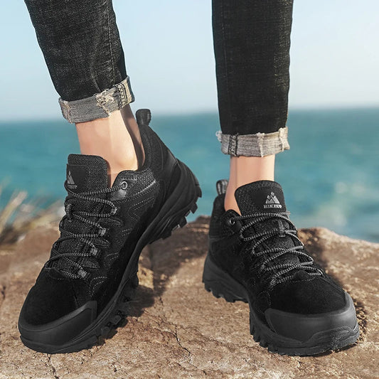 Leather Men Shoes for Men's Casual Shoes Fashion Waterproof Winter Luxury Designer Brand Work Boots Man Non-slip Sneakers