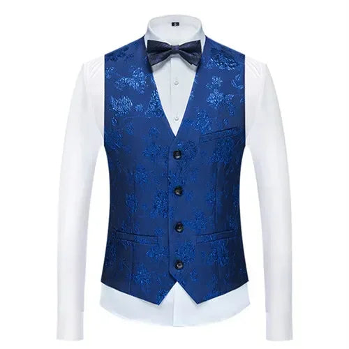 26 Colors Men's Suit Vest Single-breasted V-neck Vests Jacket Men Wedding Party Waistcoat Red Blue Green White Pink