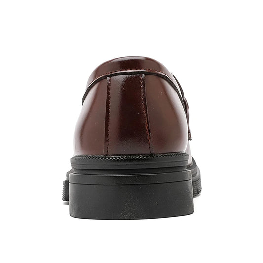 2026 Spring New British Fashion Men's Casual Leather Shoes Korean Style Slip-On Loafers Formal Men's Leather Shoes