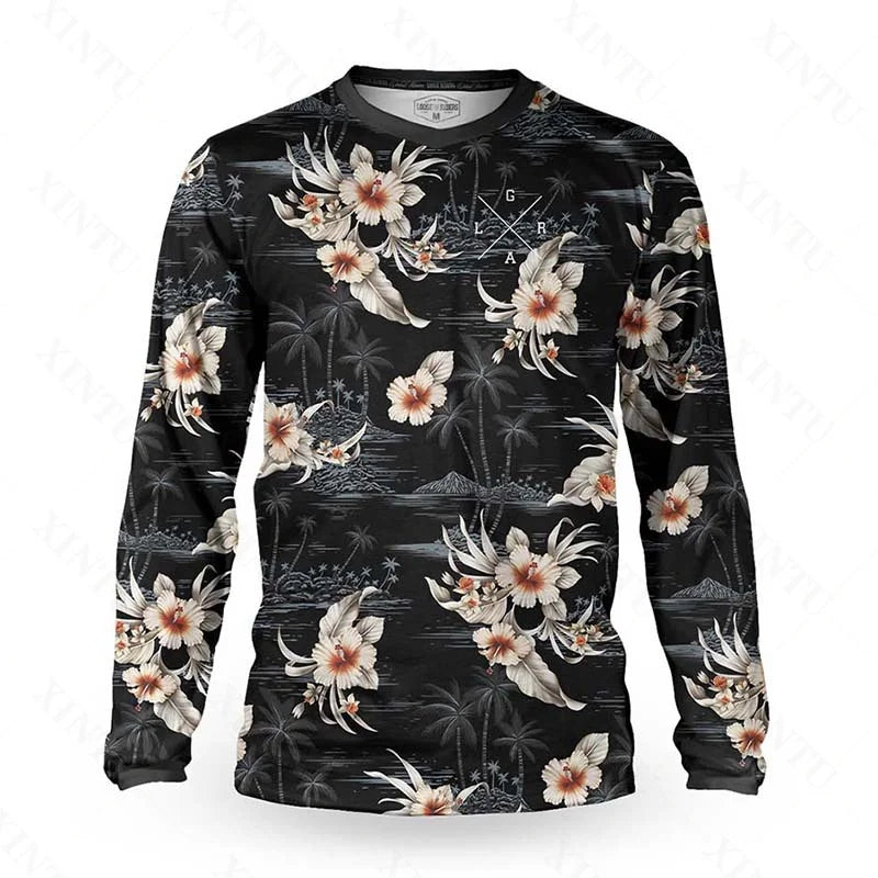 Loose Riders Men Technical Jersey Longsleeve Motorcycle DH Cross Country Tracksuit BMX MTB Mountain Bike Endurance Race Shirt