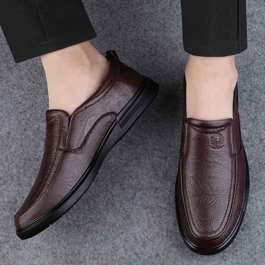 Leather Fashion Business Shoes Men Luxury Brand Mens Comfortable Loafers Handmade Men Casual Shoes New All-match Flats for Men