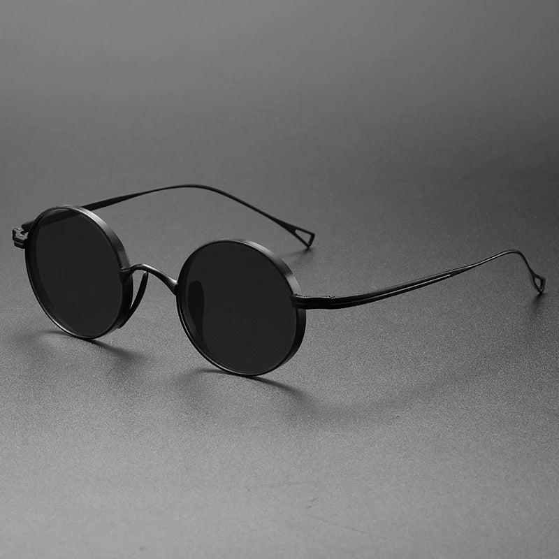 Ultra Light Pure Titanium Myopia Sunglasses Men Vintage Designer Small Round Frame Sunglasses Women Retro Luxury Brand Eyewear