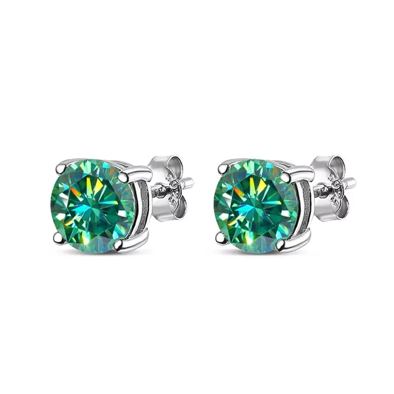 D Color Moissanite Earring S925 Sterling Sliver Plated with 18k White Gold Earring for Women Man Sparkling Fine Jewelry