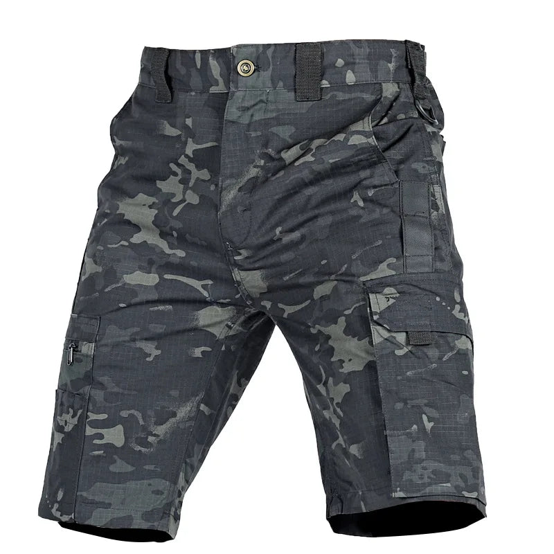 2024 Summer Men's Tactical Casual Shorts Waterproof Cargo Shorts Multi-pocket Quick Dry Wear-resistant Outdoor Training Overalls