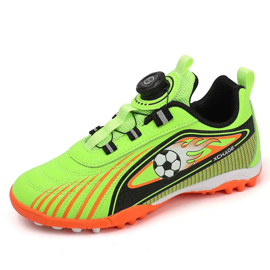 Children's Rotating Buckle Sneaker Students Competition Training Football Shoes Fashionable Lightweight Anti slip Footwear