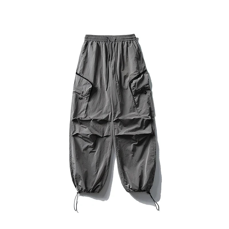 Autumn Hiking Pants Outdoor Patchwork Waterproof Mountaineering Zippered Trousers Male Elastic Waist Camping Fishing Cargo Pants
