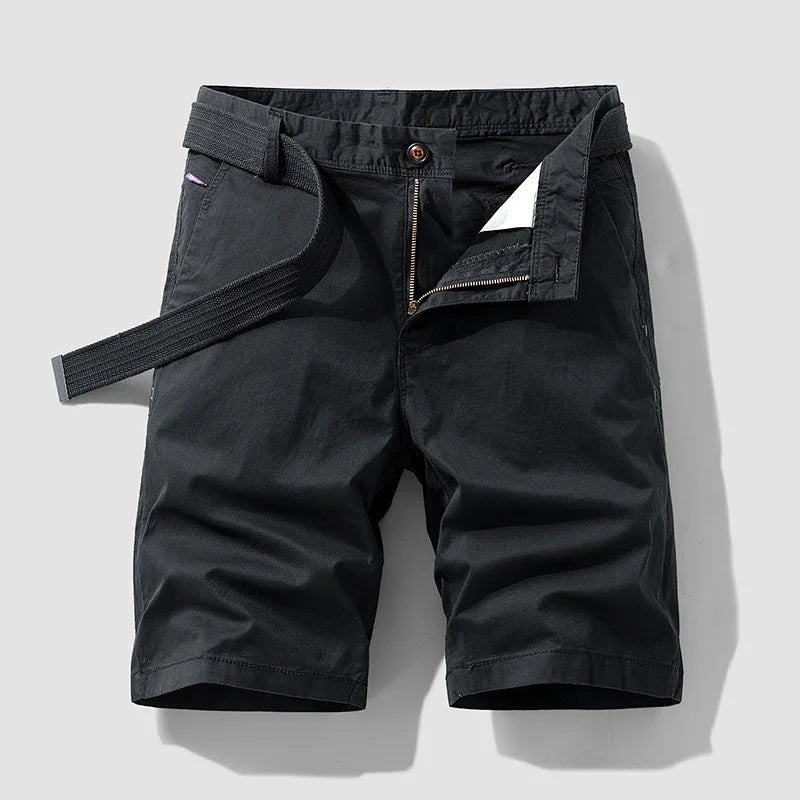 Men Summer Five Points Pants Male Trendy Loose Casual Daily Short Simple Fashion Versatile Solid Color Straight Leg Cargo Shorts