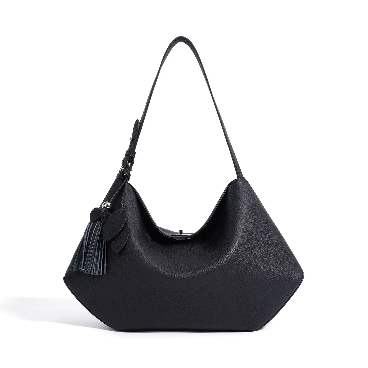 2026 Hot Top Grain Leather Spacious Tote Bag Fashionable Underarm Single Shoulder Crossbody Bag Women Chic Shopping Hobo Handbag