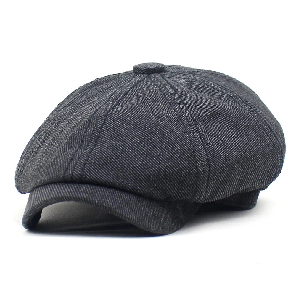Denim Peaked Cap Men's Women's Beret Hat New Fashion Newsboy Caps Outdoor Streetwear Washed Casual Vintage Boina Hats