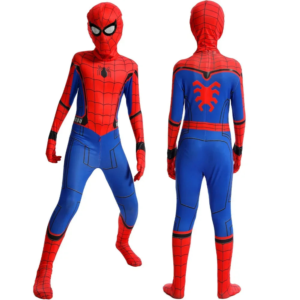 Spiderman Costume Spider Man Black Panther Iron Man Spider Gwen Cosplay Zentai Jumpsuit Bodysuit Halloween Costume Adult Child