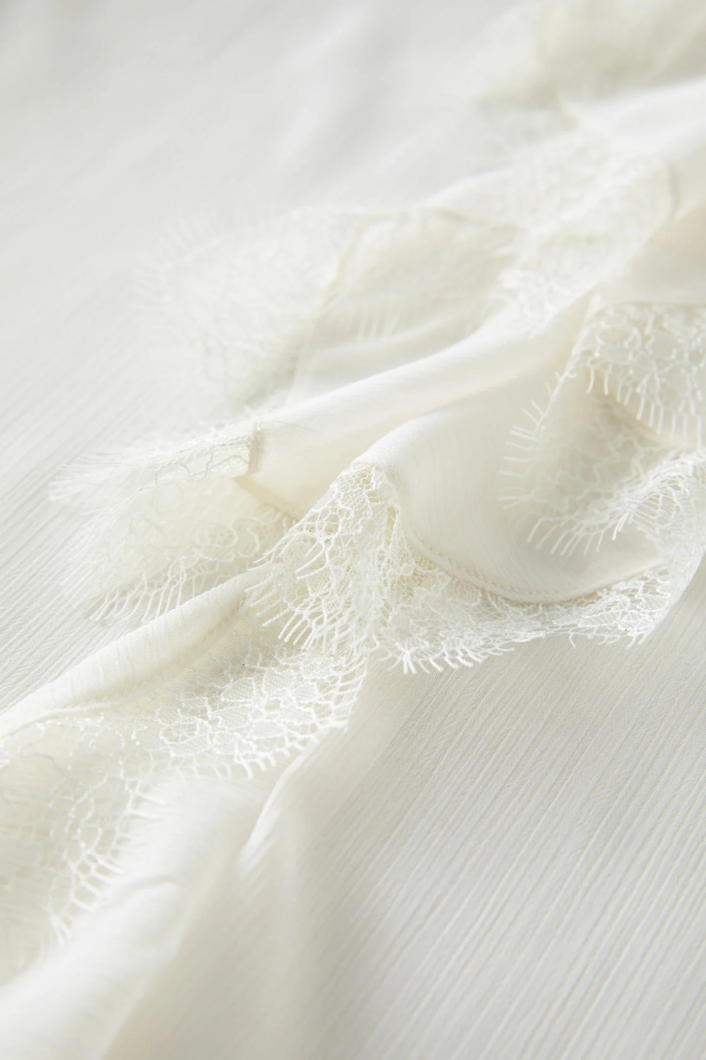 Autumn 2025 French-Inspired Blouse - Flounce Trim Long Sleeve Lace-Detailed Elegant Office Ready Romantic Top Women