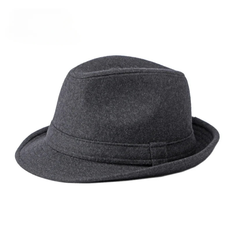 Gentleman Hat Men's British Style Retro Simple Pure Color Top Hat Men's Casual Jazz Hat