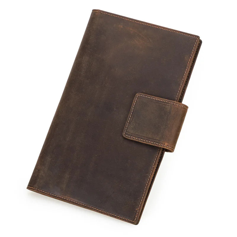 RFID genuine leather passport clip Air tag anti loss family travel passport bag wallet women clutch purse slimwallet
